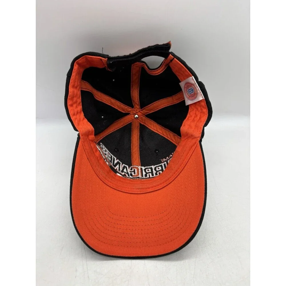 Miami Hurricanes Hat Black Orange Stitched U Logo NCAA